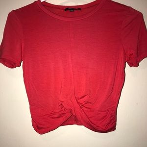 Red crop top